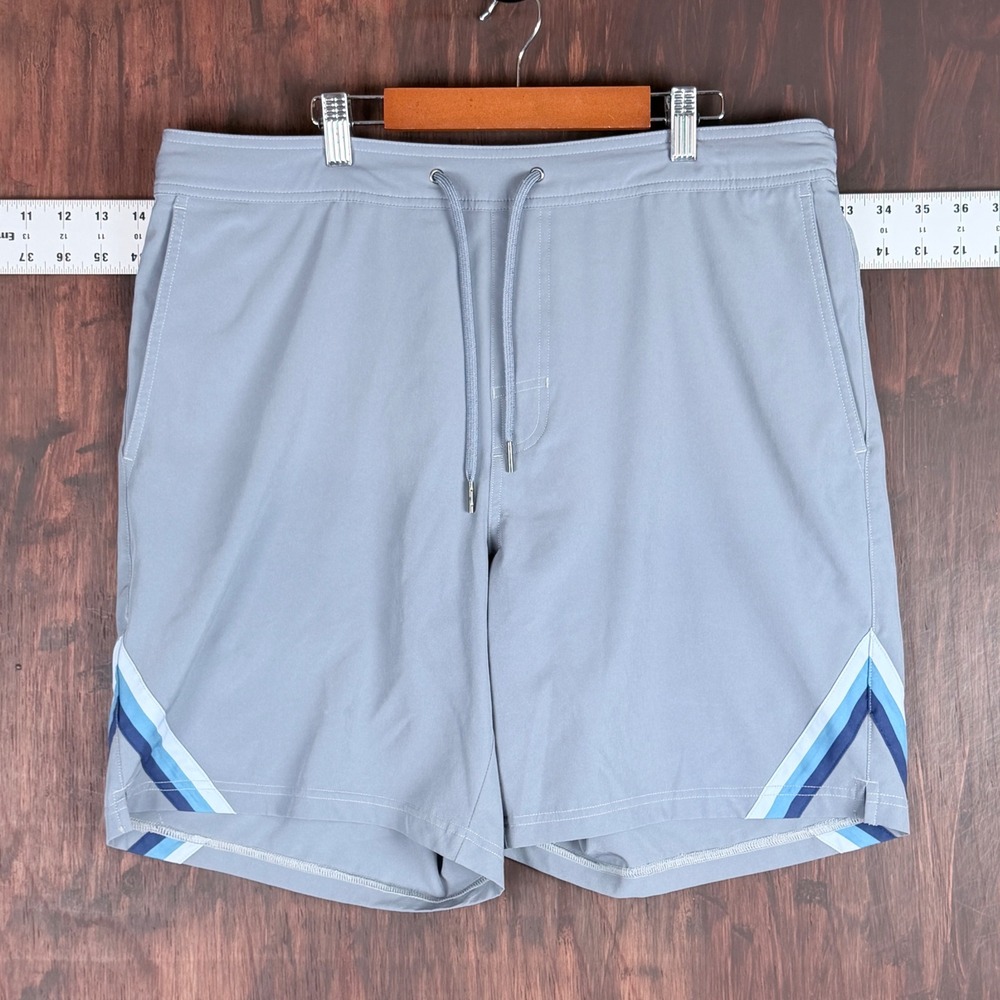 Fair Harbor The One Short Grey Water Way Men's XL 8in Inseam Lined FH_KF2025-1-2